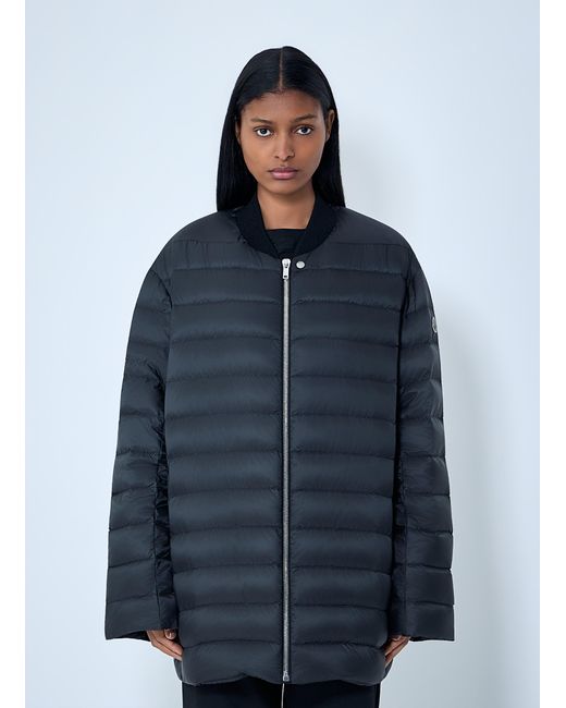 Moncler Blue Rick Owens Flight Parka Bomber Jacket