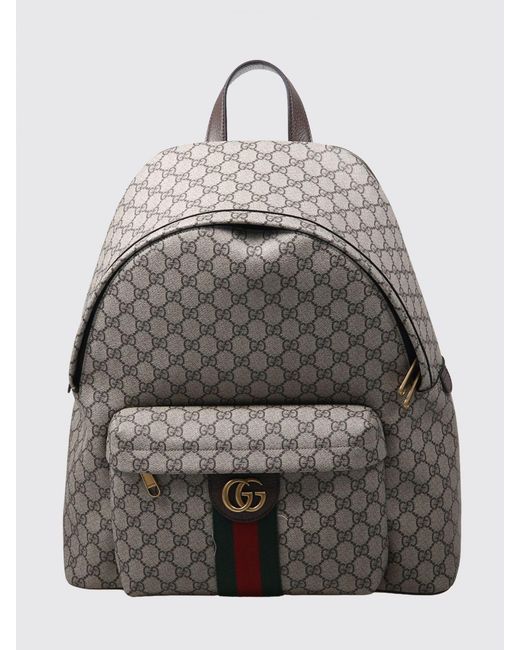 Gucci Gray Ophidia Gg Supreme Fabric Backpack for men