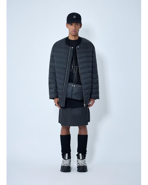 Moncler Blue Rick Owens Flight Parka Bomber Jacket