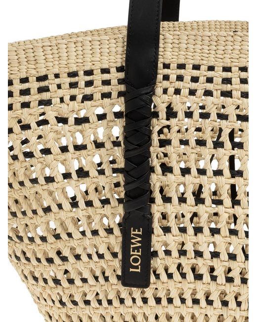 Loewe Metallic Braid Large Rafia Tote