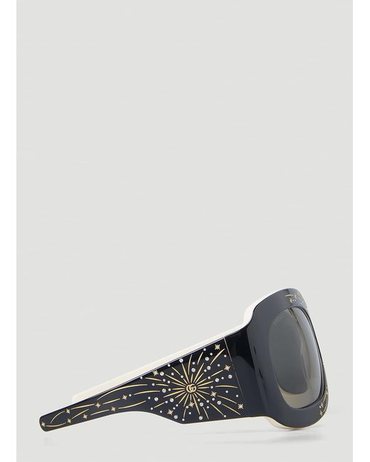 Gucci Gray Oversize Square Frame Sunglasses