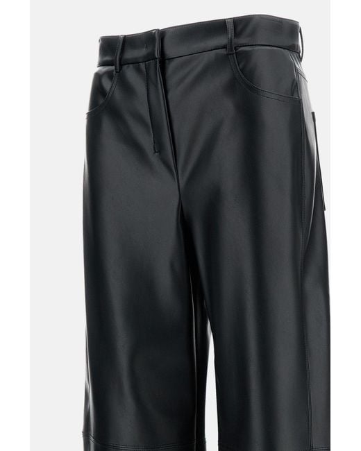 Max Mara Black Faux Leather Trousers