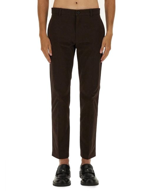 Burberry Black Cotton Chino Pants for men