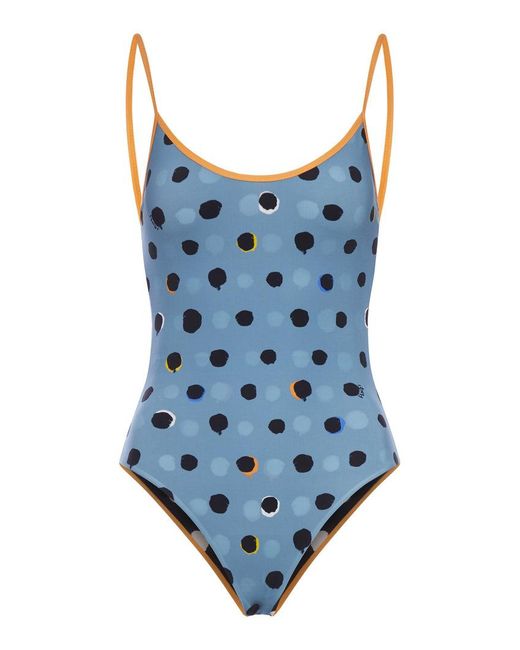 Fendi Blue Swimwear One Piece Falena Dots