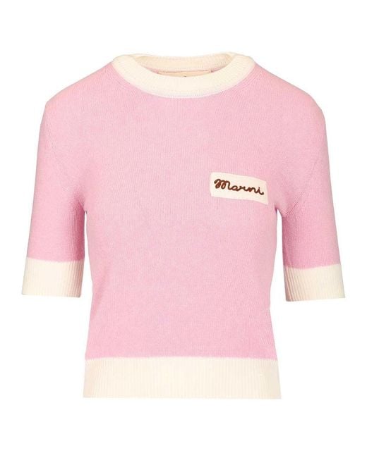 Marni Pink Cropped Top