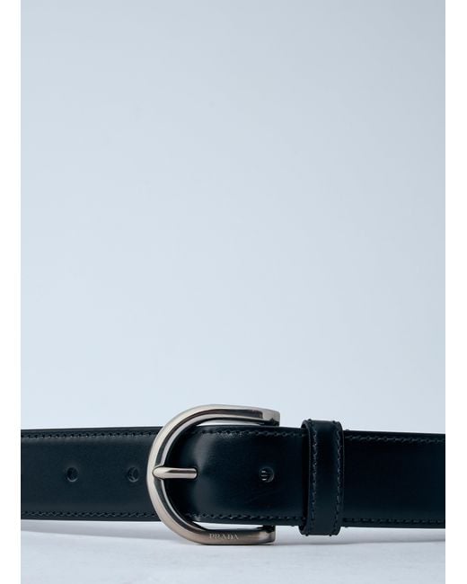 Prada Blue Leather Belt for men
