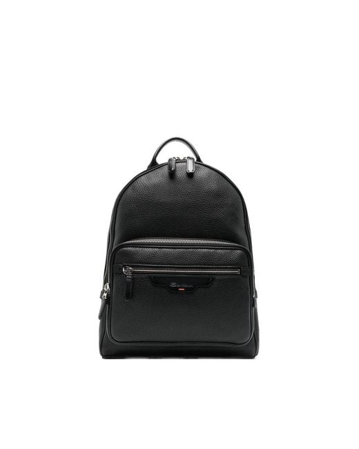 Santoni Black Backpacks for men