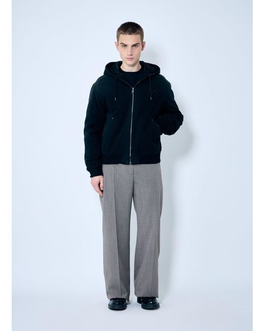 Prada Blue Denim Hooded Jacket for men