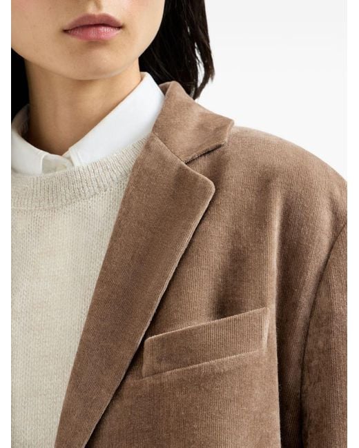 Brunello Cucinelli Brown Single-Breasted Jacket