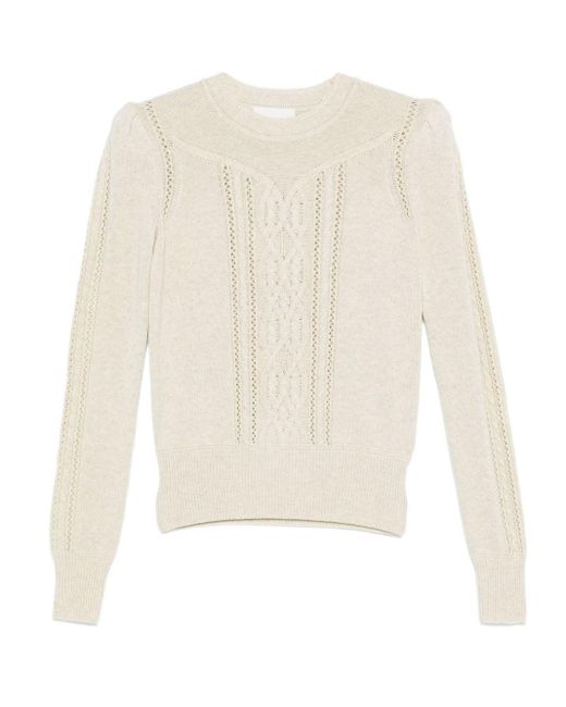 Isabel Marant White Marant Etoile Keyla Cotton And Wool Sweater
