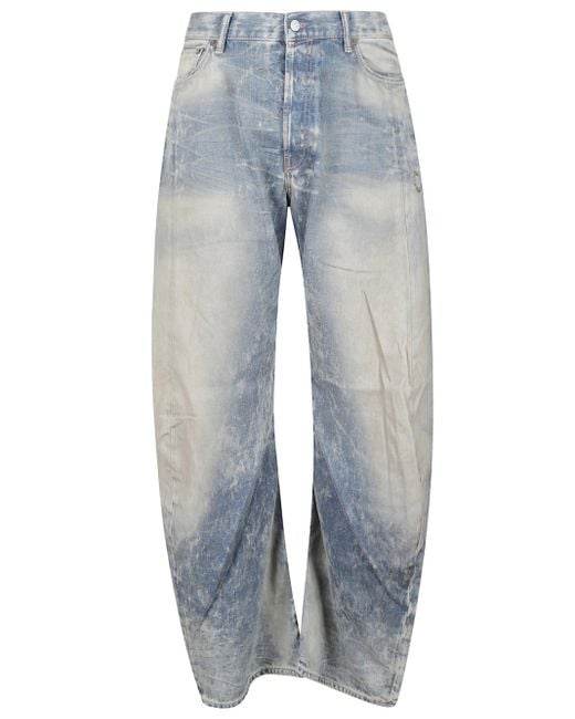 Acne Blue Wide-Leg Gradient Jeans for men