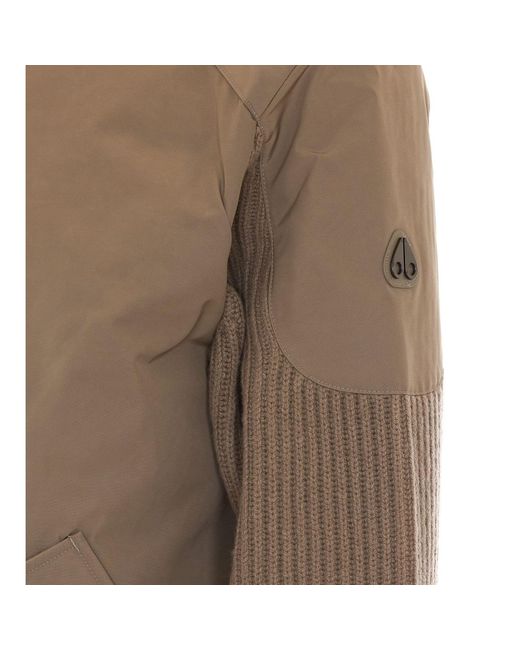 Moose Knuckles Brown Magnus Knit Down Jacket for men