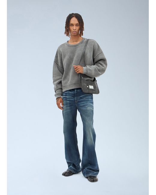 Acne Gray Logo Patch Sweatshirt
