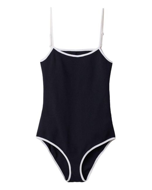 Miu Miu Blue Open-Back Swimsuit