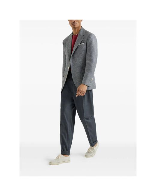 Brunello Cucinelli Blue Jackets for men