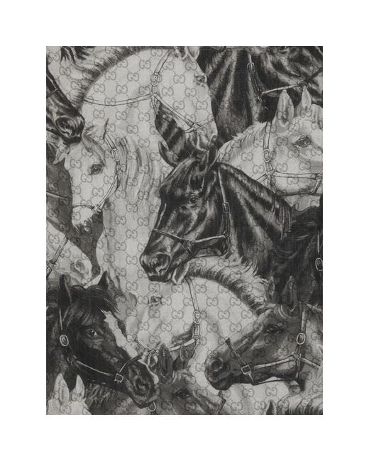 Gucci Gray Scarves for men