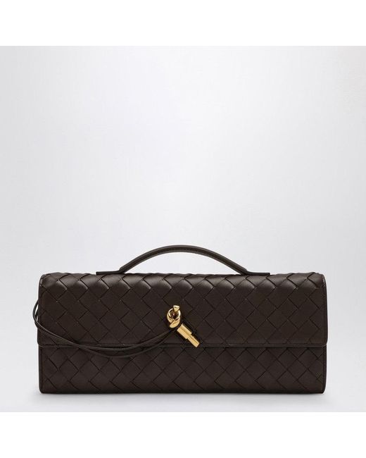 Bottega Veneta Black Andiamo Clutch Fondant With Handle