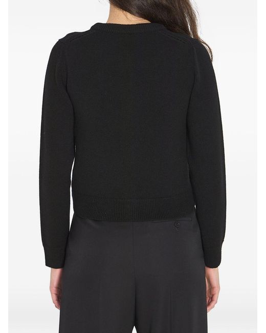 Céline Black Double-Layer Cardigan