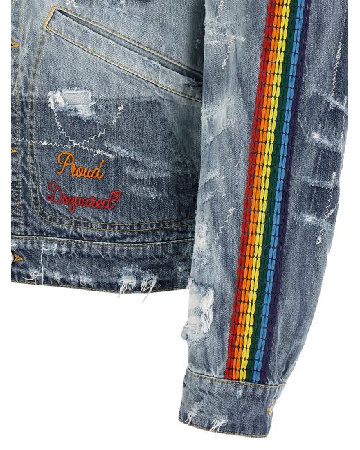 DSquared² Blue La Jean Denim Jacket for men