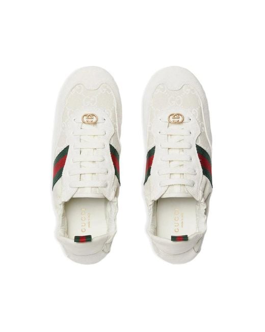 Gucci White Neutrals Trainers