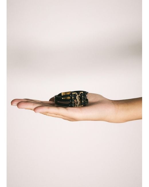 Saint Laurent Black Bracelets