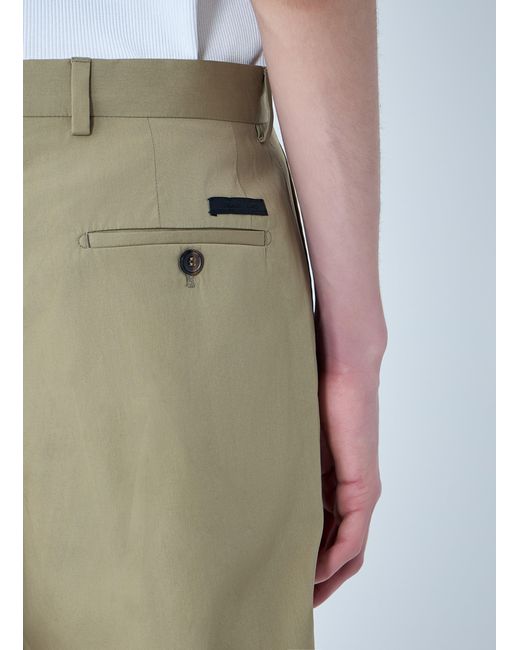 Prada Natural Button Patch Pocket Trousers for men