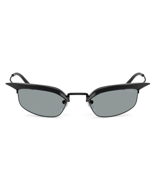 Prada Brown Geometric-Frame Sunglasses