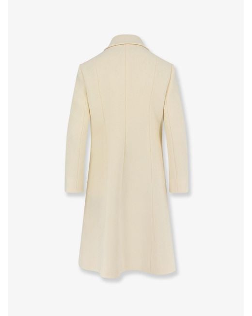 Gucci Natural Wool Crãªpe Coat