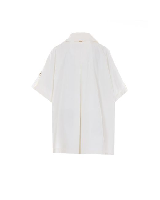 Herno White Dean Poncho