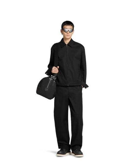 Gucci Black Pants With Belt Loops And Web Detail On The Rear for men