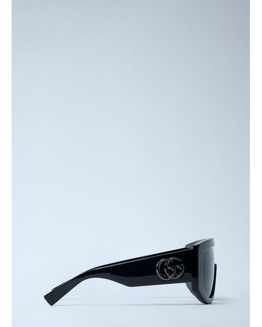 Gucci Black Rectangle Sunglasses for men