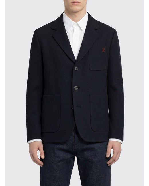 Loewe Blue Wool Single-Breasted Blazer for men