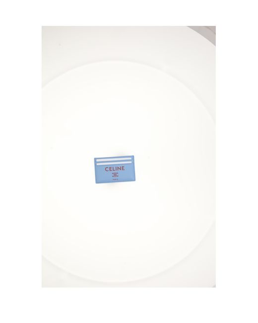 Céline White Medium Card Holder for men