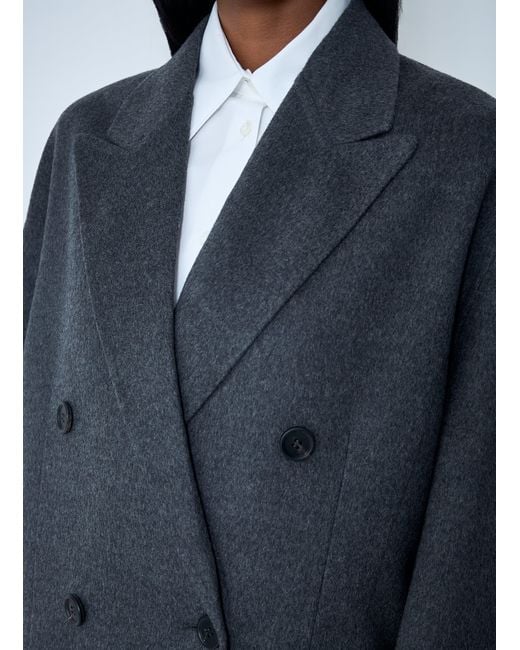 Prada Blue Long Wool-Blend Coat