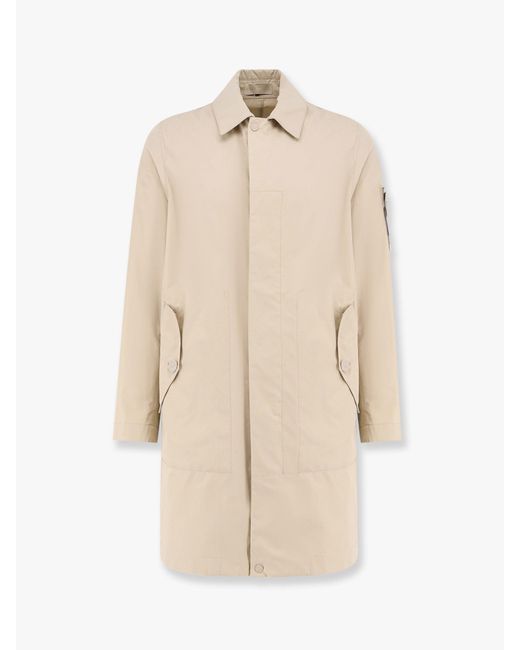 Stone Island Natural Organic Cotton Trench With Iconic Patch for men