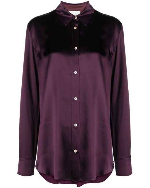 Forte_forte Purple Forte_Forte Ruby Satin Shirt