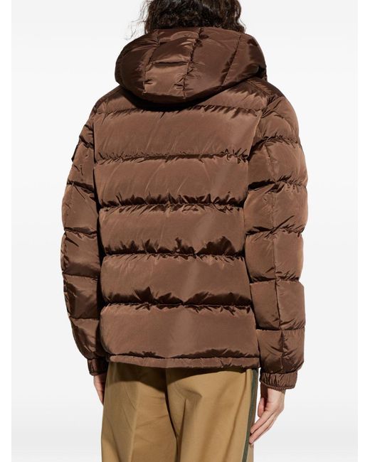 Moncler Brown Puffer Jacket 'Maya' for men