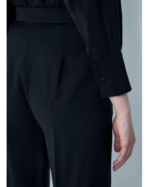 Max Mara Black Tailored Wool Pants