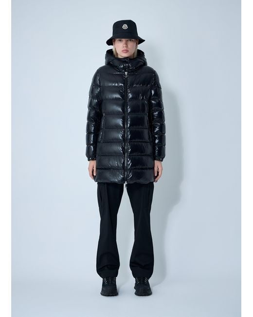 Moncler Blue Courcelles Long Down Coat