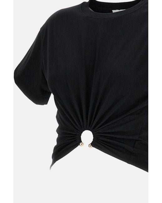 Rabanne White Rabanne Withe T-Shirt With Piercing