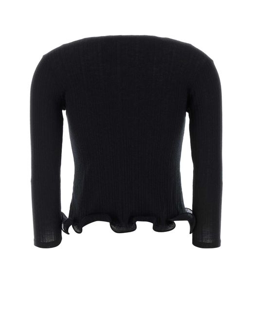 Fendi Black Wool Top