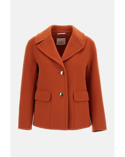 Max Mara Orange Sissy Single Breast Jacket