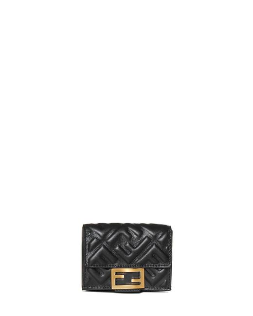 Fendi White Micro Trifold Wallet