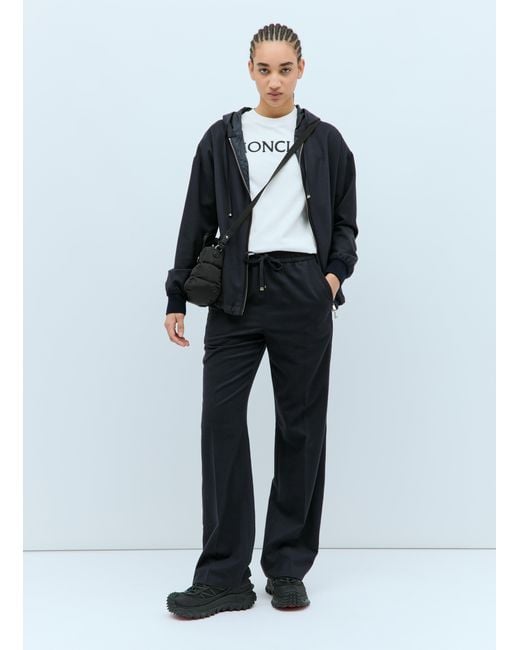 Moncler Black Wool-Blend Drawstring Trackpants