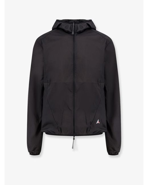 Roa Black Packable Wind Jacket for men