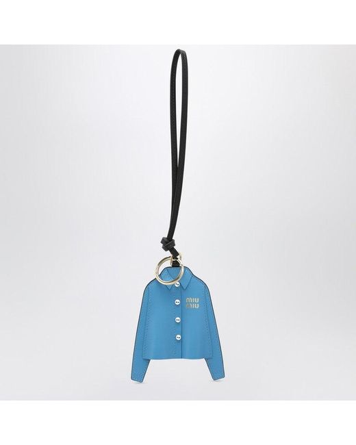 Miu Miu Blue Trick Keyring Pervinca Colour