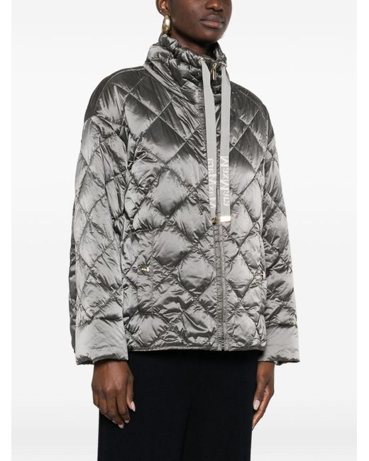 Max Mara Gray Padded Blouson Jacket