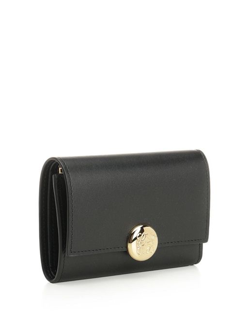Loewe Gray Small Vertical Wallet "Pebble"