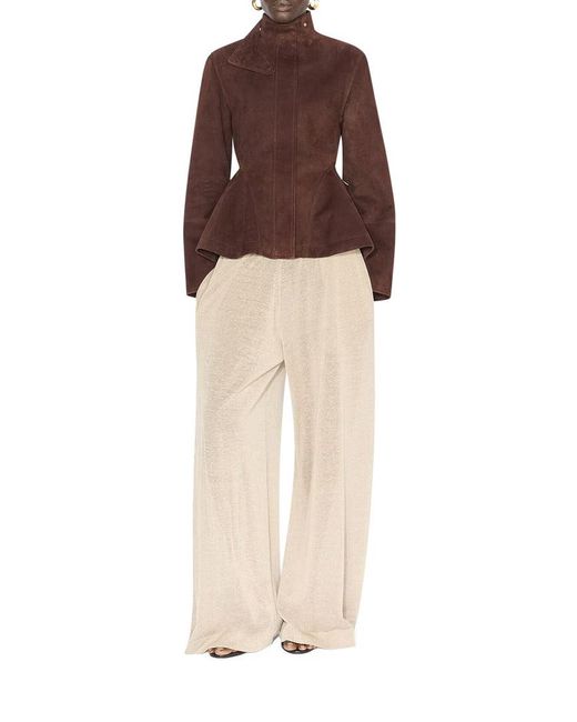 Alaïa Brown Peplum Jacket