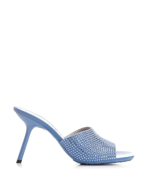 Loewe Blue "Petal" Heeled Sandal